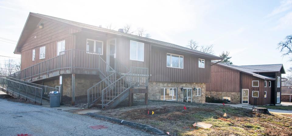 Two of the buildings to be demolished as the city prepares to develop the Hopewell South neighborhood along First Street.