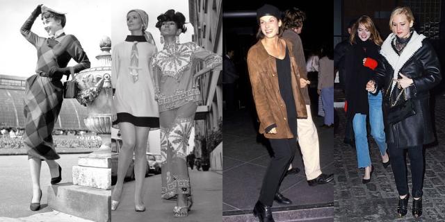 Model Gigi Hadid rocks 80's inspired green leather two-piece