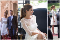 Juliana en el Palacio San Martín. Así la veíamos el último 10 de diciembre, día de la asunción presidencial, mientras esperaba el saludo a las delegaciones extranjeras. Vestido blanco cubierto de encaje, impecable.