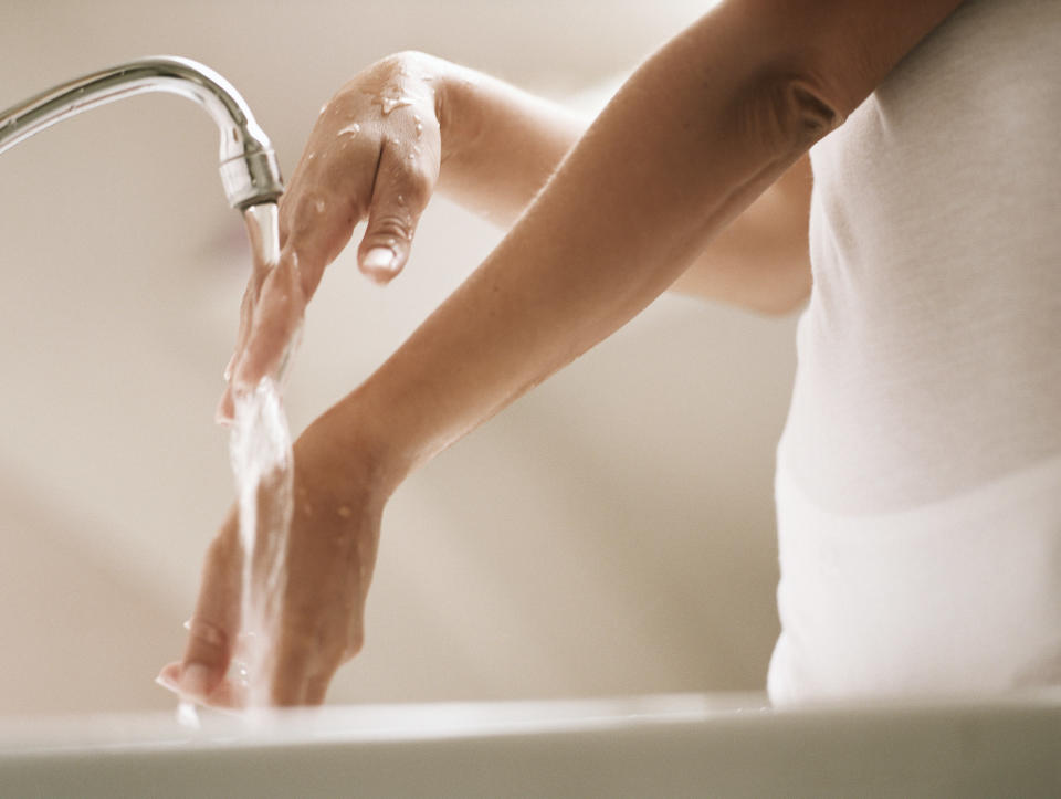 hands being washed