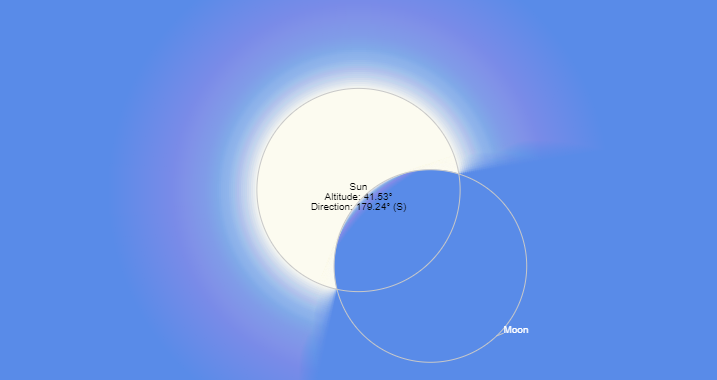 This is an approximation of the view of the Oct. 14 annular solar eclipse for those in the Canton area.