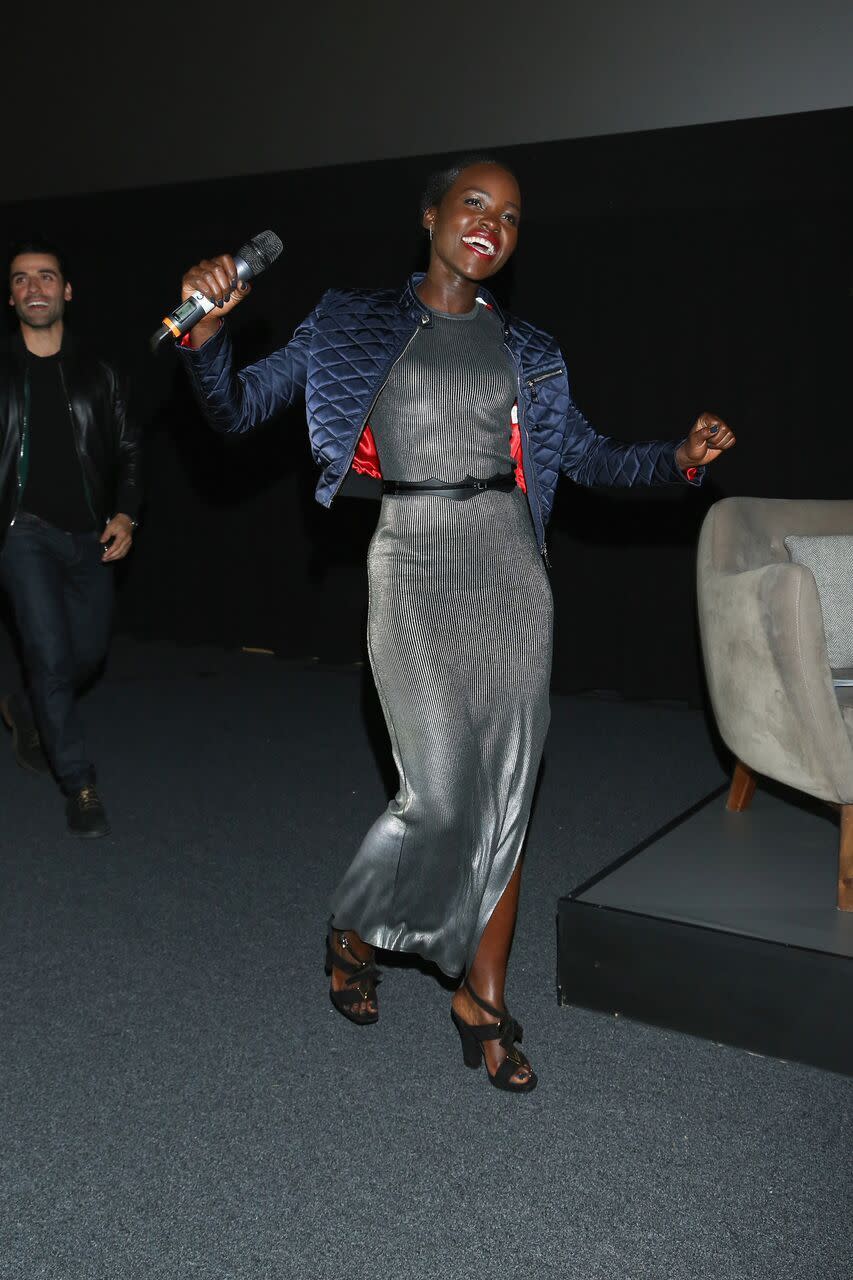 Lupita Nyong'o at the Mexico City premiere of “Star Wars: The Force Awakens.”