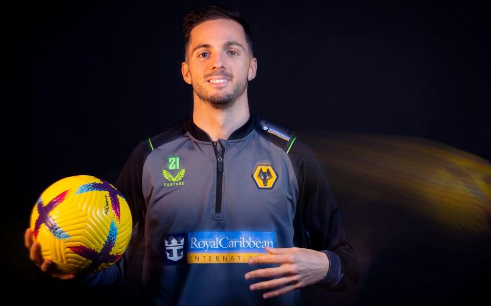 Pablo Sarabia of Wolverhampton Wanderers poses for a portrait at The Sir Jack Hayward Training Ground on February 21, 2023 - Wolverhampton Wanderers FC/Jack Thomas