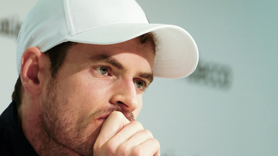 Andy Murray, pictured at the Davis Cup, will not be able to enter the Australian Open.