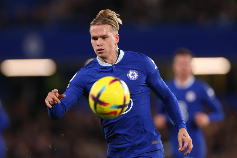LONDON, ENGLAND - FEBRUARY 03:  Mykhailo Mudryk of Chelsea during the Premier League match between Chelsea FC and Fulham FC at Stamford Bridge on February 3, 2023 in London, United Kingdom. (Photo by Marc Atkins/Getty Images)
