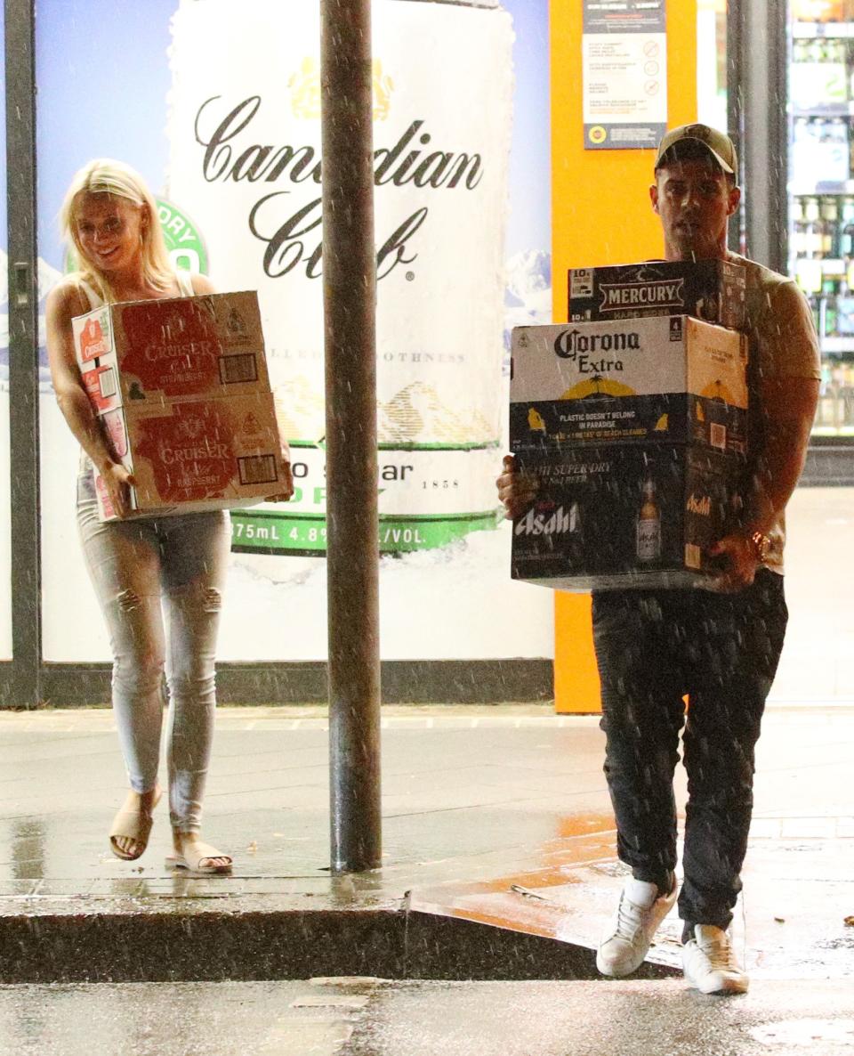 Michael Goonan pictured getting alcohol with abby