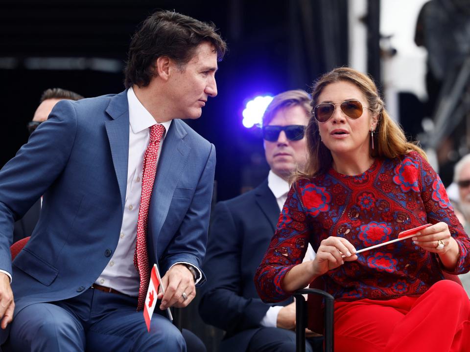 Canadian Prime Minister Justin Trudeau and wife Sophie Gregoire Trudeau attend a Canada Day event in Ottawa, Ontario, Canada July 1, 2023