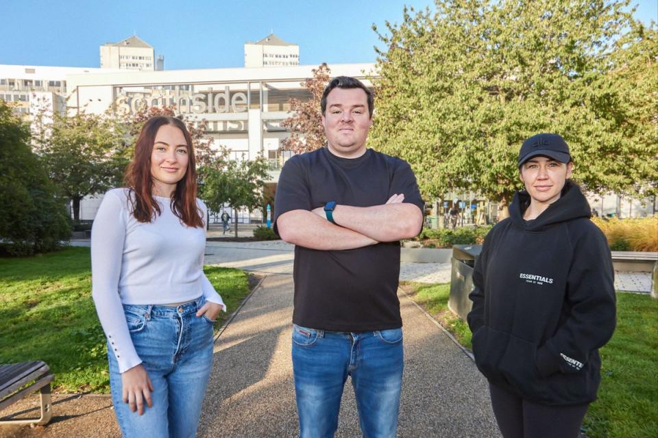 Lizzie Simmons, Edward Norris and Chloe Manchett are facing stress-inducing rent hikes in Wandsworth (Juliet Murphy)