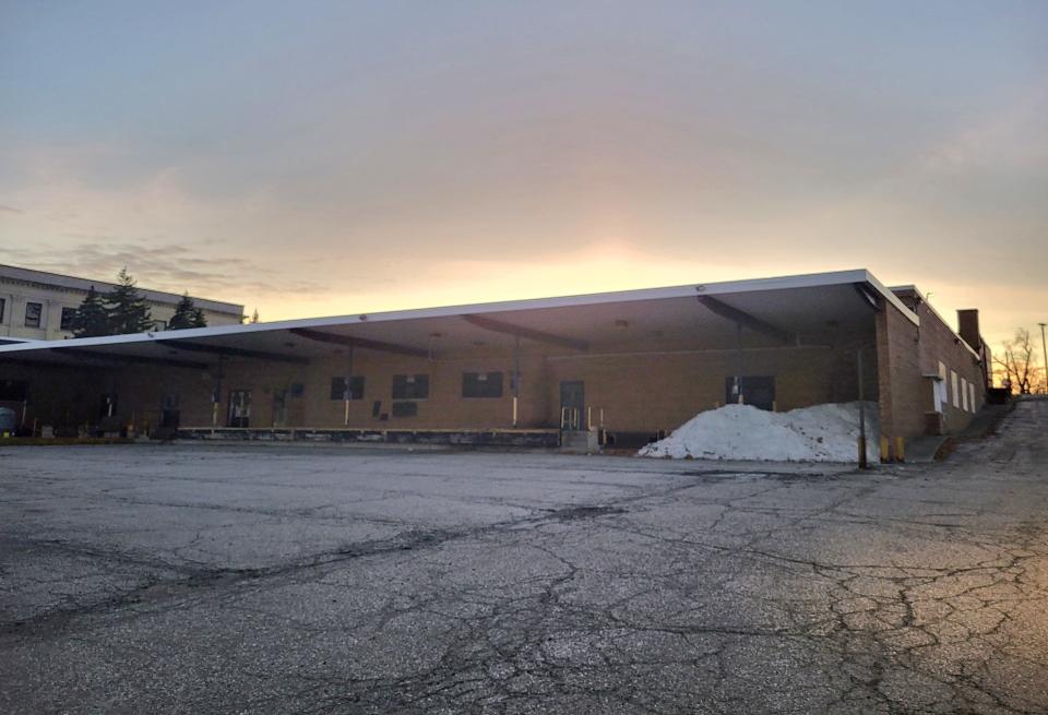 The rear of the old Port Huron post office, 1300 Military St., is shown late in the afternoon of Thursday, Dec. 14, 2023. The site's owner has been sited several times for blight on site since June this year.