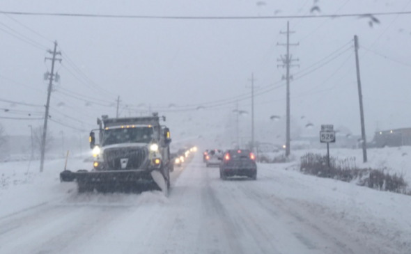 Snow plow truck - Ohio, 2/7/2018