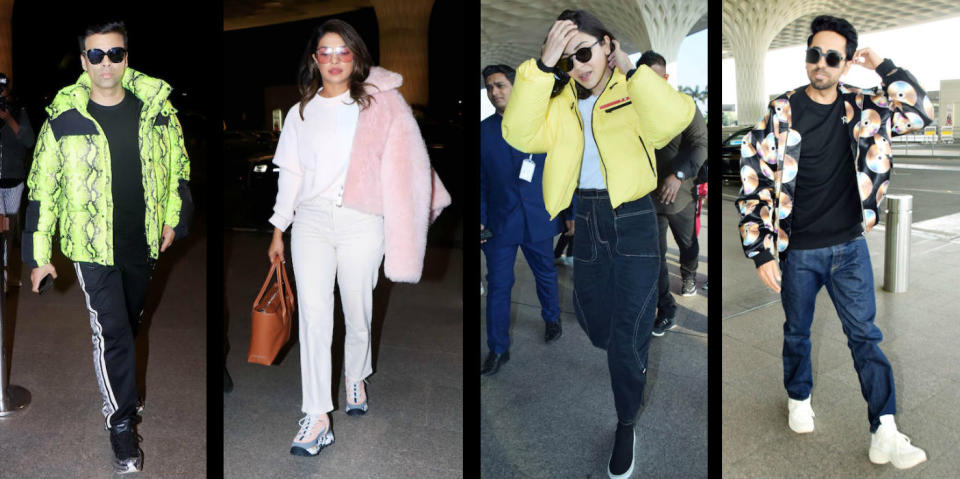 Bollywood celebrities beat the winter chills with fun outerwear