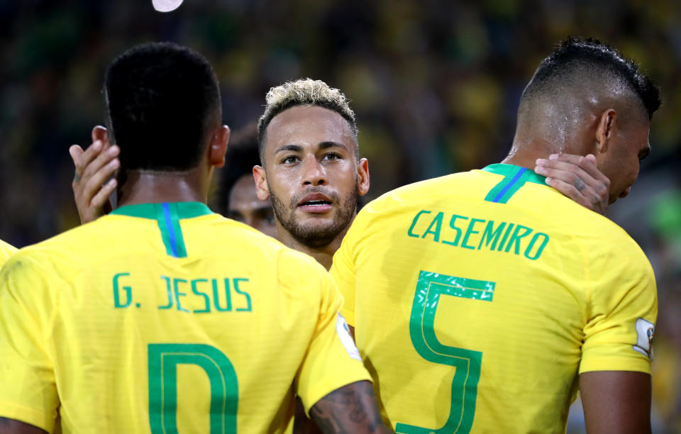 Neymar has a strong team around him, and Brazil looks like the 2018 World Cup favorite. (Getty)