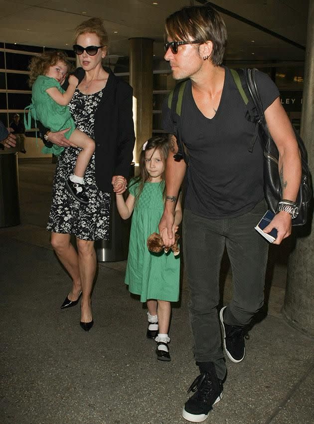 Nicole and Keith with their two biological children. Source: Getty Images.