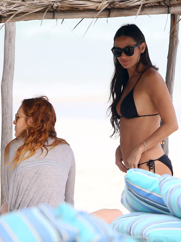 December 29, 2013*STRICTLY NO WEB Till 5pm GMT 01/01/14*** Min Fee ?200 For set Online / Web ***STRICTLY NO WEB Till 5pm GMT 01/01/14*Demi Moore and daughter Rumer Willis continue to reconcile their relationship during a tropical vacation in Mexico with their young boyfriends. While 25-year-old Rumer snuggled with her former ex Jayson Blair, her hot-bodied 51-year-old cougar mom Demi Moore flaunted her bikini body in front of some eager older male callers but shrugged them choosing to share in public displays of affection with her much younger tattooed new unidentified beau. Despite the bizarre double date with boyfriends from the same generation, mother/daughter duo Demi and Rumer seemed to enjoy their time together while on holiday. *STRICTLY NO WEB Till 5pm GMT 01/01/14*** Min Fee ?200 For set Online / Web **Exclusive All RounderUK RIGHTS ONLYPictures by : FameFlynet UK ? 2013Tel : +44 (0)20 3551 5049Email : info@fameflynet.uk.com