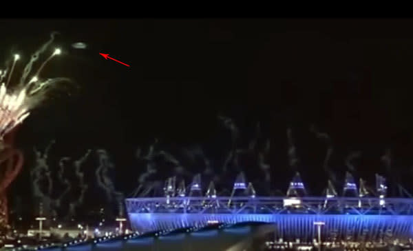 A UFO spotted in footage of the Olympics opening ceremony on NBC.