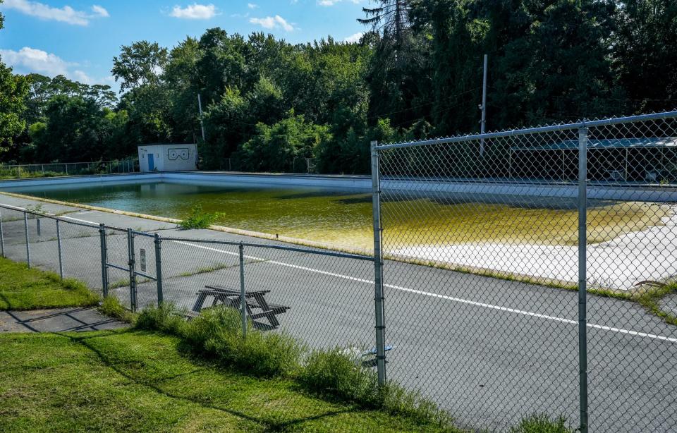 The future of Cranston's Budlong Pool, closed for four years, has divided residents and public officials, with some wanting to repair the pool's deteriorating systems and return it to service and some, including Mayor Ken Hopkins, favoring a replacement pool a third the size.  [David DelPoio/The Providence Journal, file]