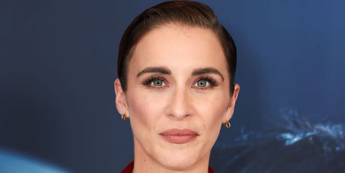 vicky mcclure red suit