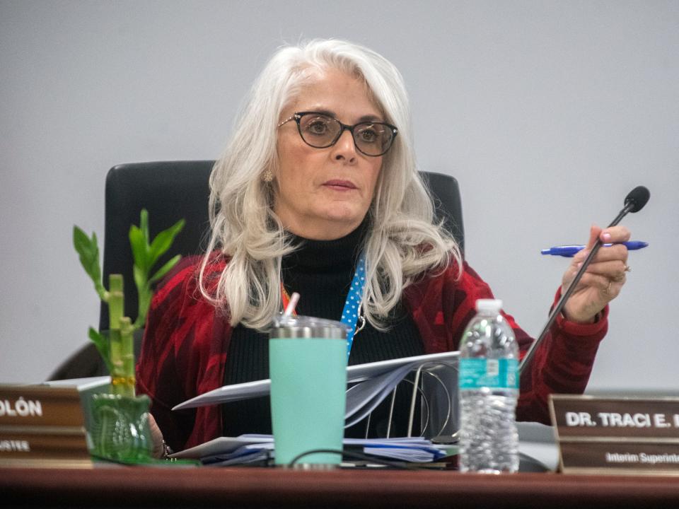 Stockton Unified School District interim superintendent Dr. Traci E. Miller participates in a special study session at the SUSD Arthur Coleman Jr. Administrative Complex in downtown Stockton on Tuesday, Jan. 24, 2023. CLIFFORD OTO/THE STOCKTON RECORD