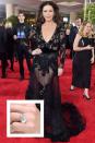 <p>In 1999, Michael Douglas proposed to Zeta-Jones with a 10-carat marquise diamond designed by Fred Leighton, <a href="http://www.instyle.com/celebrity/star-couples/celebrity-engagement-rings" rel="nofollow noopener" target="_blank" data-ylk="slk:InStyle reports;elm:context_link;itc:0;sec:content-canvas" class="link "><em>InStyle </em>reports</a>. The center diamond is surrounded by 28 smaller stones. The ring <a href="http://www.whowhatwear.com/celebrity-engagement-rings-expensive/slide3" rel="nofollow noopener" target="_blank" data-ylk="slk:is reportedly worth;elm:context_link;itc:0;sec:content-canvas" class="link ">is reportedly worth</a> $1 million. </p>