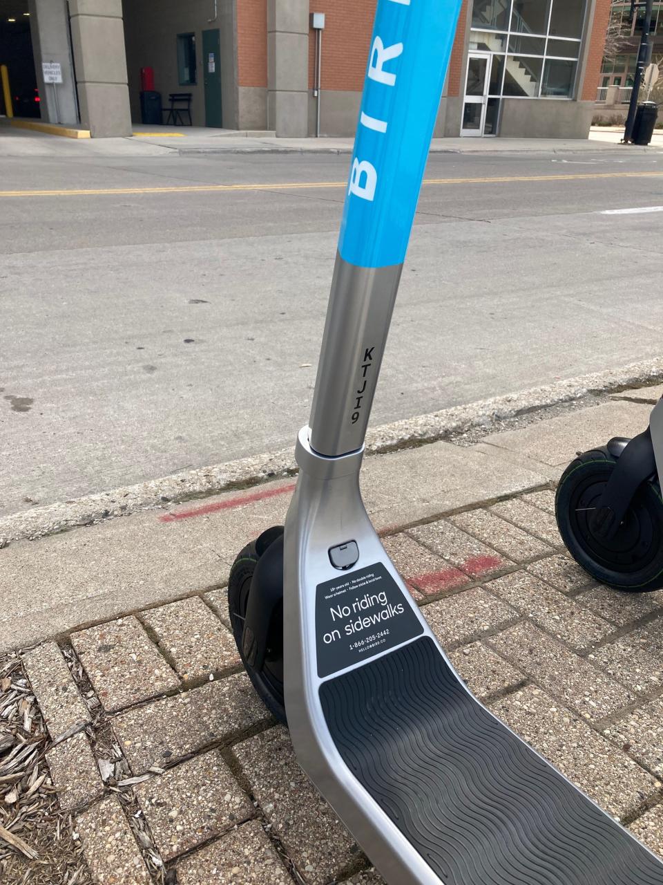 Technically, scooter users aren't supposed to ride on the sidewalks, but that hasn't stopped downtown residents from careening down them. It's a problem, says city planner Stephanie Hummel, and she can only hope users follow the rules.