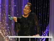 Queen Latifah accepts the award for Outstanding Performance by a Female Actor in a Television Movie or Miniseries for her role in "Bessie" at the 22nd Screen Actors Guild Awards in Los Angeles, California January 30, 2016. REUTERS/Lucy Nicholson