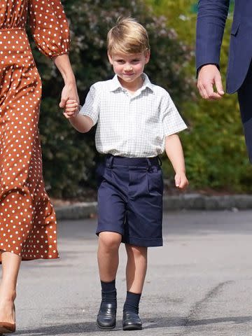 <p>Jonathan Brady - Pool/Getty</p> Prince Louis on his first day of school in September 2022