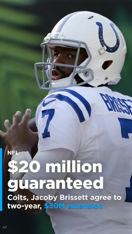 Colts, QB Jacoby Brissett agree to two-year, $30 million extension