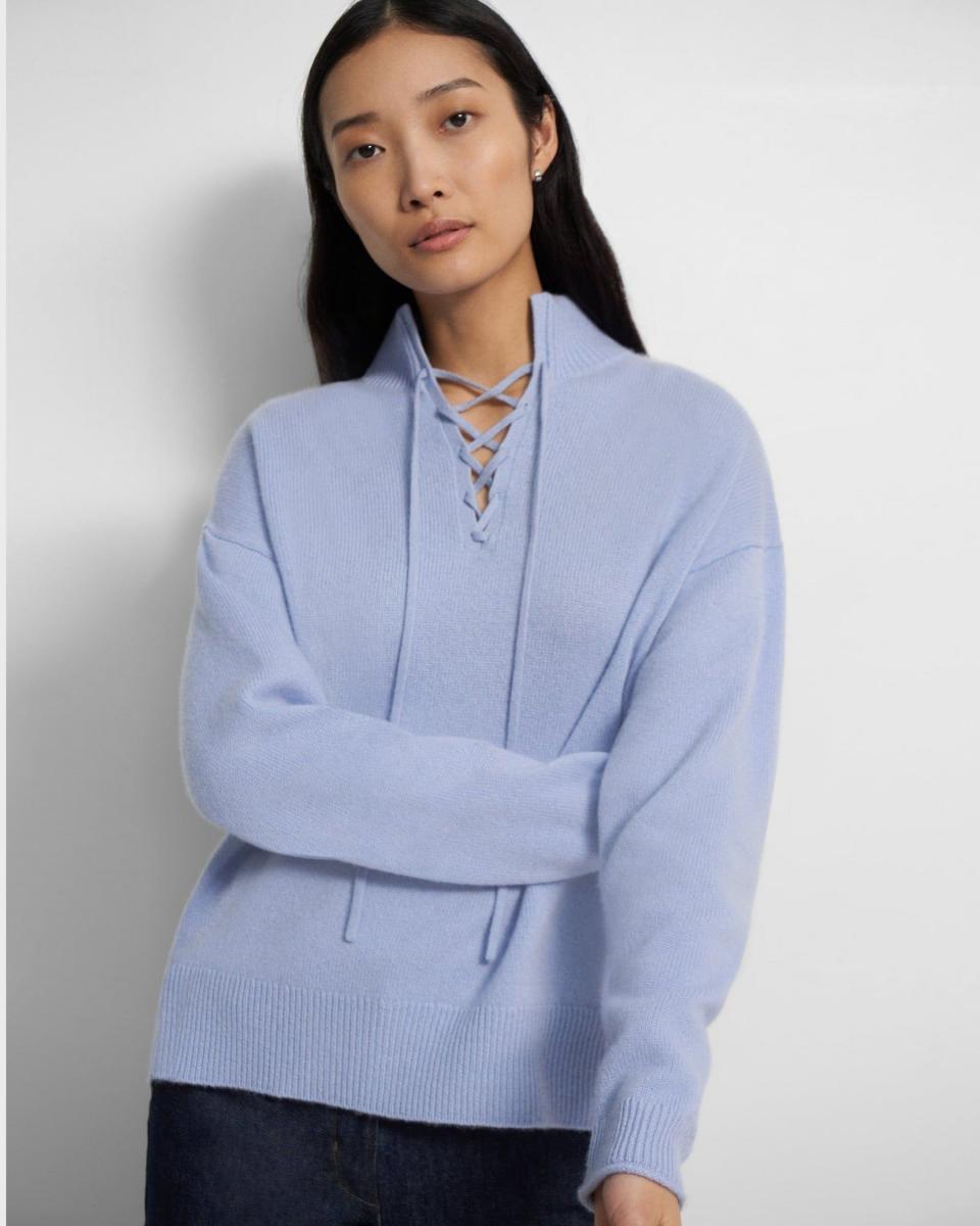 Theory Cashmere Drawstring Sweater