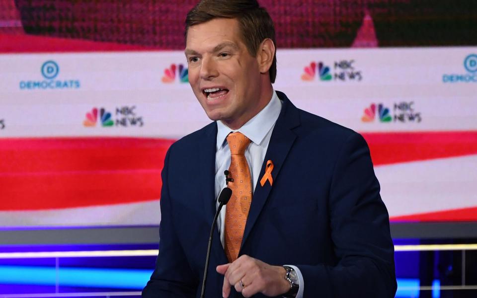 Eric Swalwell, the Democratic congressman, ran for his party's 2020 presidential nomination  - SAUL LOEB / AFP