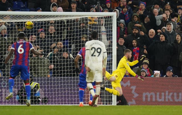 David De Gea fails to stop Michael Olise (not pictured) scoring