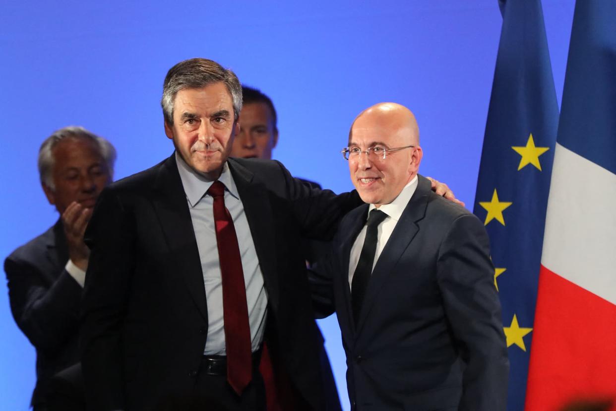 François Fillon et Éric Ciotti, le 17 avril 2017 à Nice - VALERY HACHE / AFP