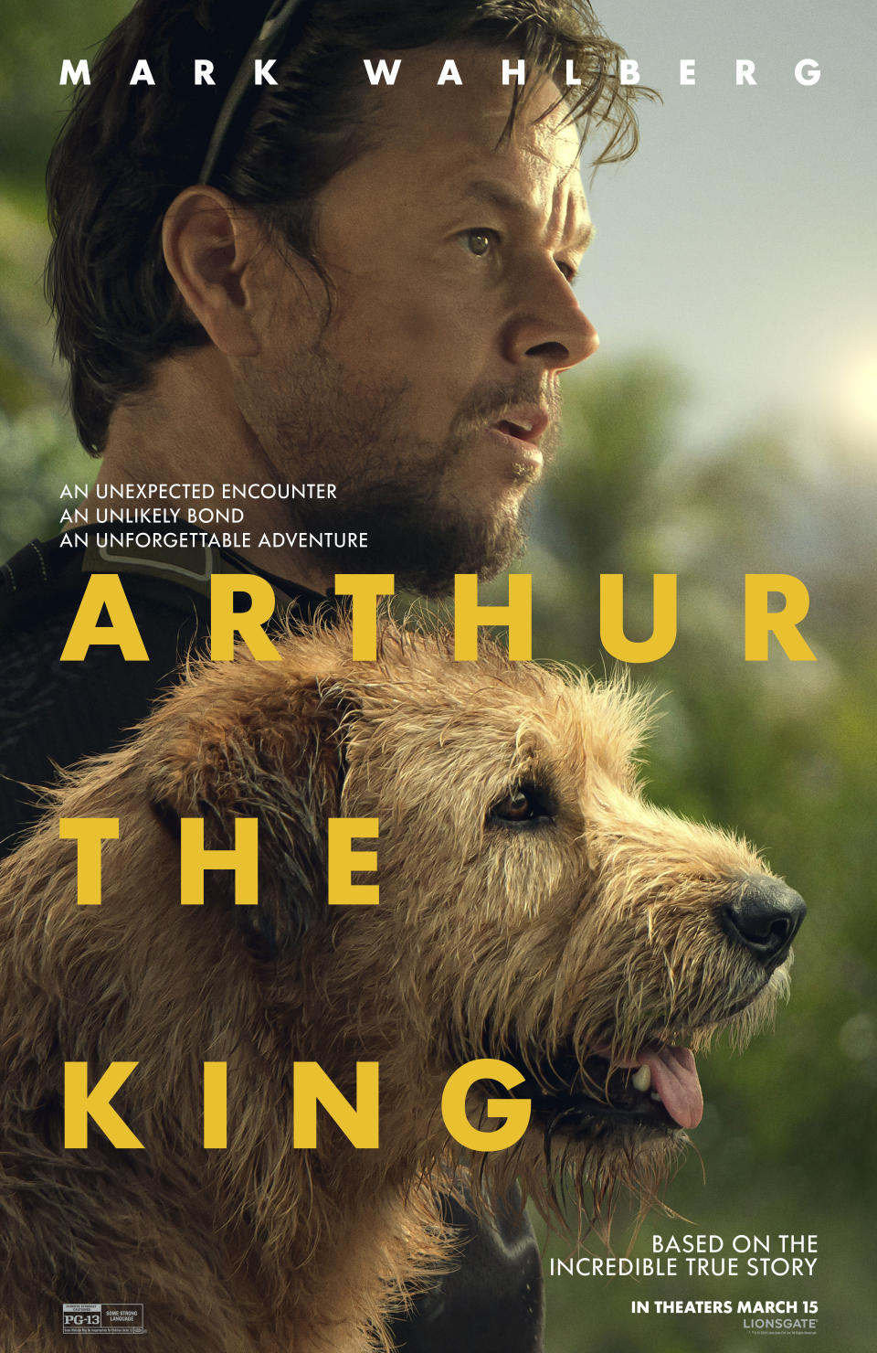 This image released by Lionsgate shows promotional art for the film "Arthur The King." (Lionsgate via AP)