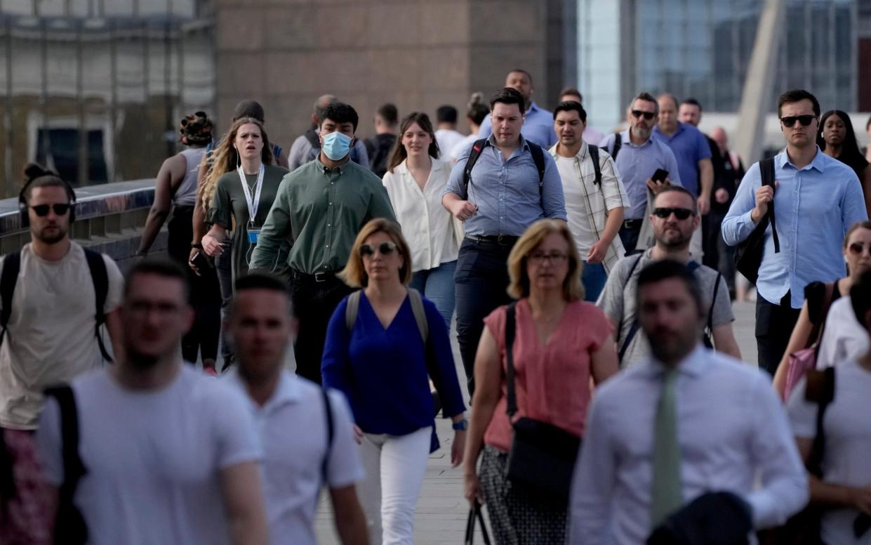 Commuters in London