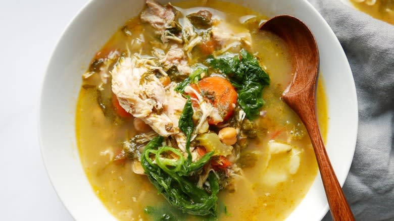 Easy Chicken Carcass Soup