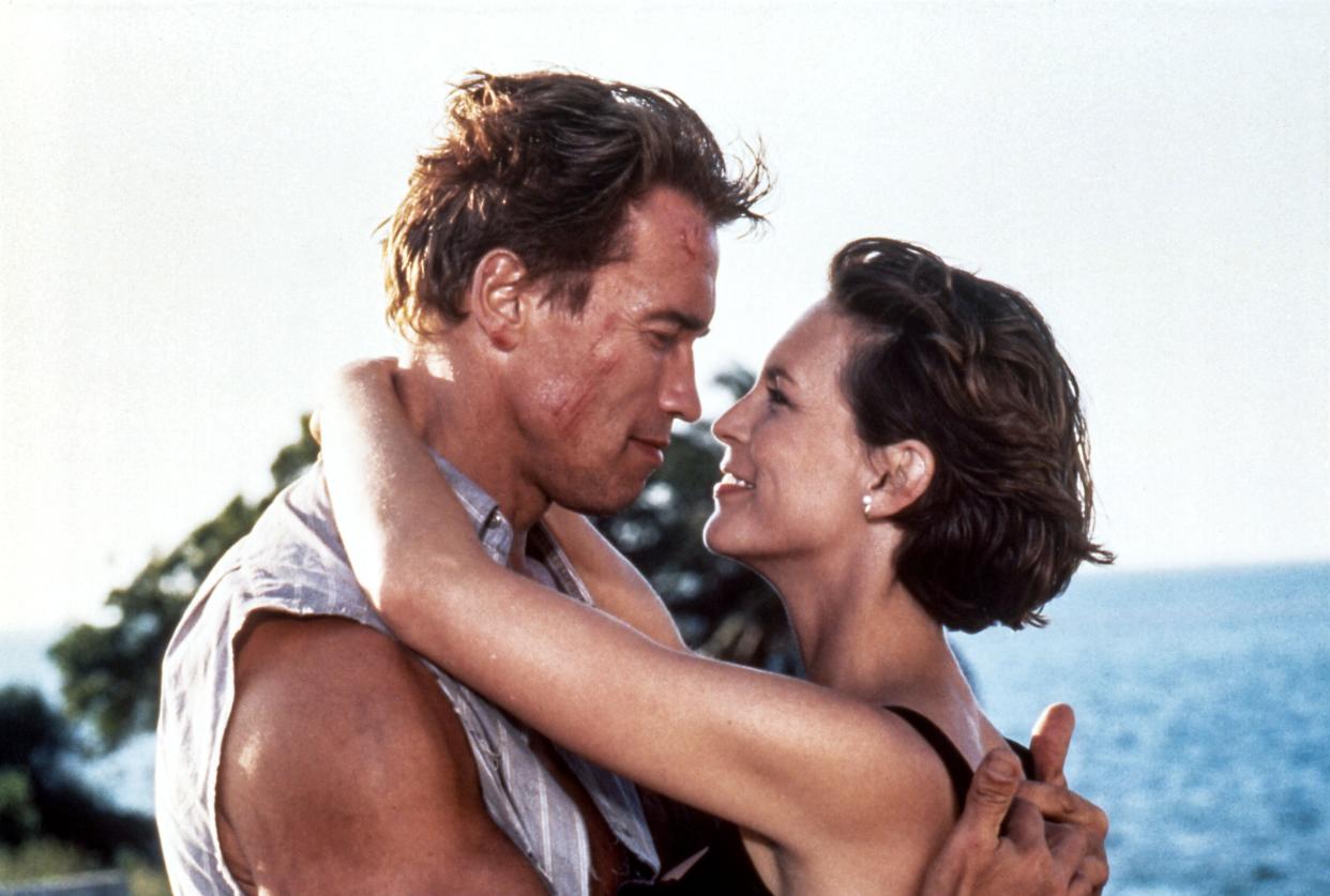 TRUE LIES, Arnold Schwarzenegger, Jamie Lee Curtis, 1994, TM and Copyright © 20th Century Fox Film Corp. All rights reserved. Courtesy: Everett Collection.