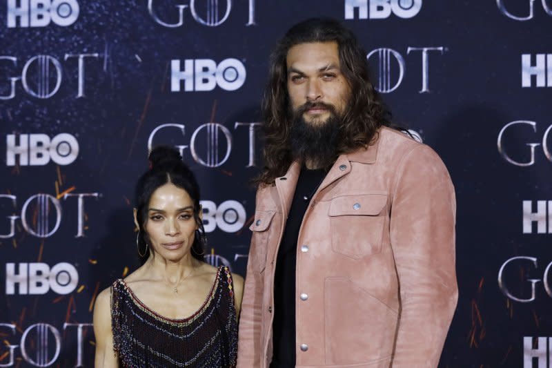 Lisa Bonet (L) and Jason Momoa attend the "Game of Thrones" Season 8 premiere in 2019. File Photo by John Angelillo/UPI