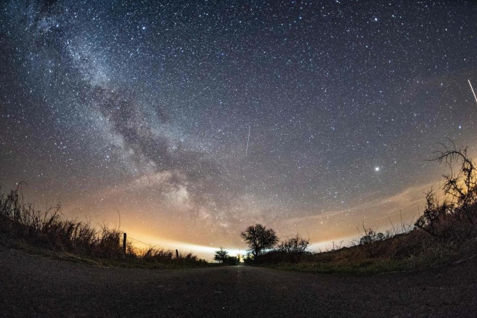 The Lyrid meteor shower will be visible from the UK this weekend (AFP/Getty Images)