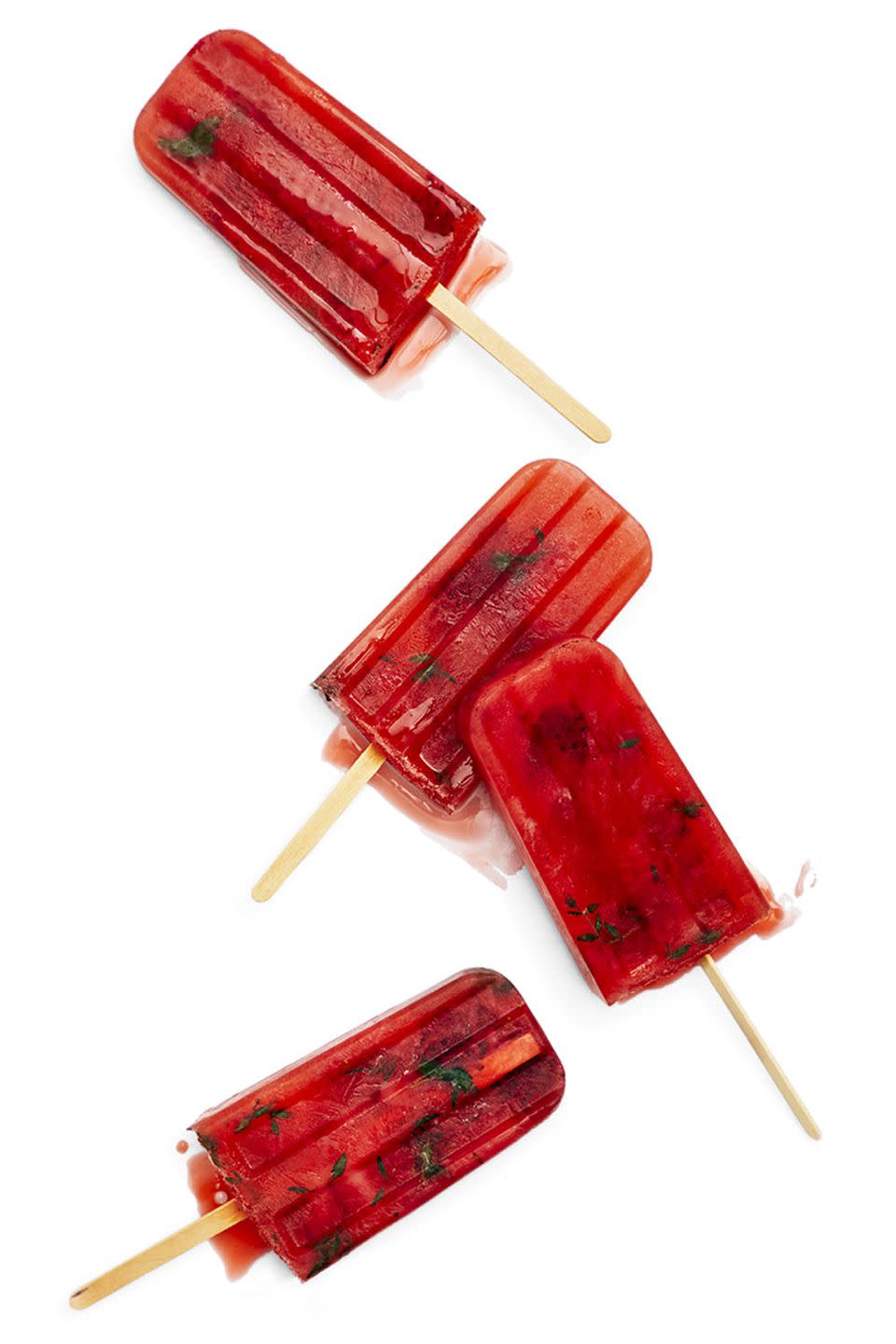 Strawberry-Thyme Lemonade Pops