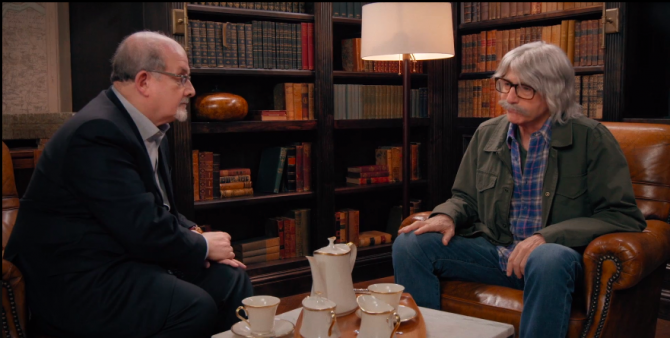 “Curb Your Enthusiasm”: Salman Rushdie and Larry David. (Photo: HBO)