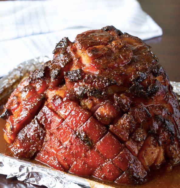 <strong>Get the <a href="http://www.aspicyperspective.com/2014/04/baked-ham-brown-sugar-ham-glaze.html" target="_blank">Baked Ham with Brown Sugar Ham Glaze recipe</a> from A Spicy Perspective.</strong>