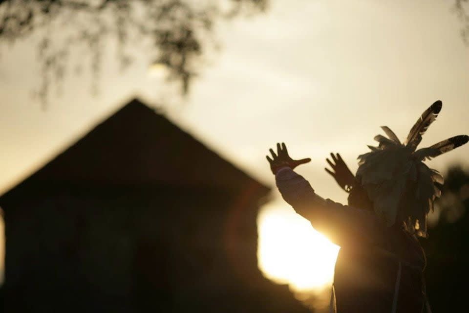 On April 8th, many Haudenosaunee are gathering at Ganondagan State Historic Site where the total solar eclipse darkened the Seneca territory nearly 1000 years ago.  (Perry Ground - image credit)