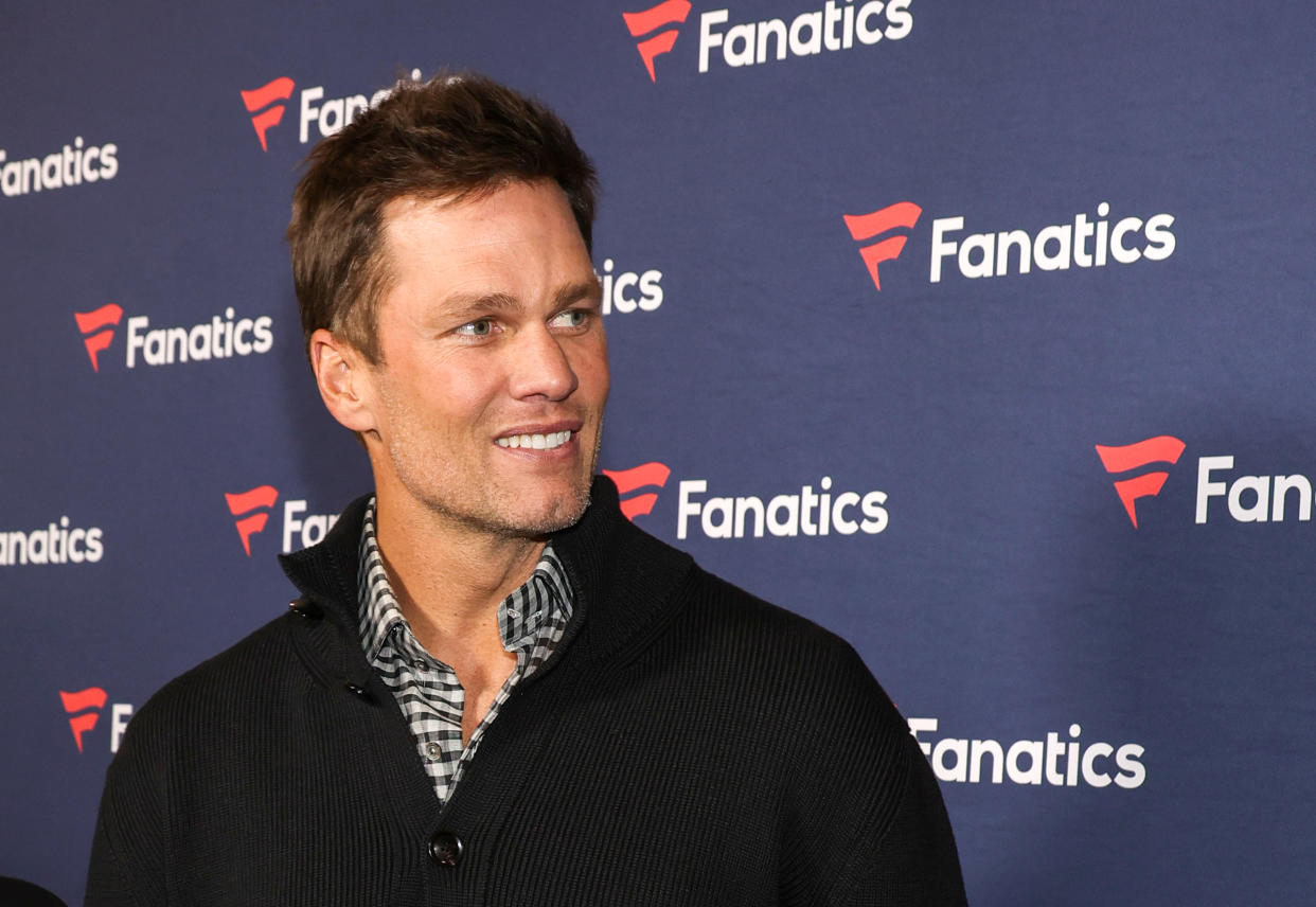 LAS VEGAS, NEVADA - FEBRUARY 10: Tom Brady attends Michael Rubin's Fanatics Super Bowl party at the Marquee Nightclub at The Cosmopolitan of Las Vegas on February 10, 2024 in Las Vegas, Nevada. (Photo by Ethan Miller/Getty Images)