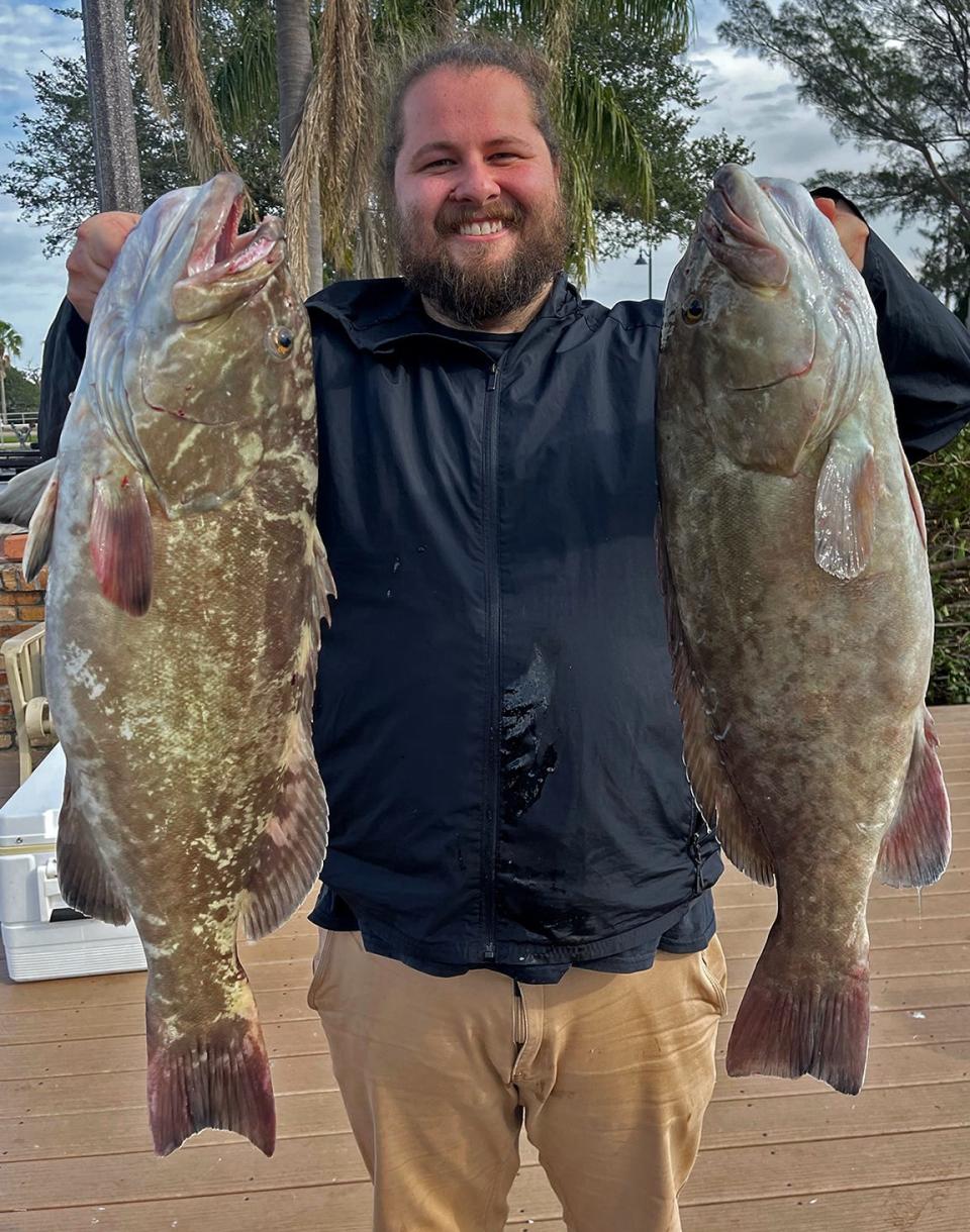 Bo Ramirez, of Jacksonville, caught these 32-inch gag grouper on live pinfish while fishing nearshore off Anna Maria Island on Tuesday with Capt. John Gunter. 
