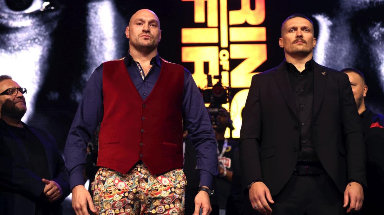 Oleksandr Usyk (right) and Tyson Fury (left). Photo: Getty Images
