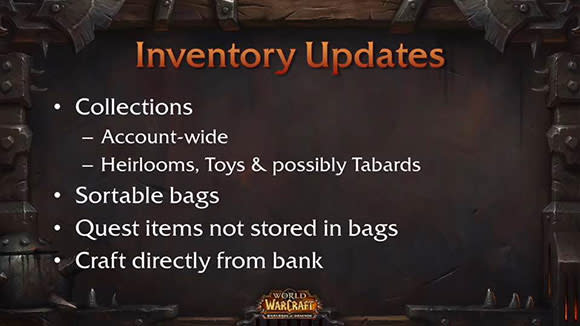 Inventory updates for Warlords of Draenor