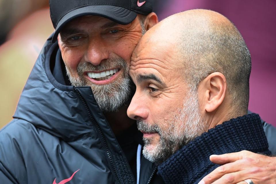 Jurgen Klopp has a better head-to-head record than Guardiola in matches, if not trophies (Getty)