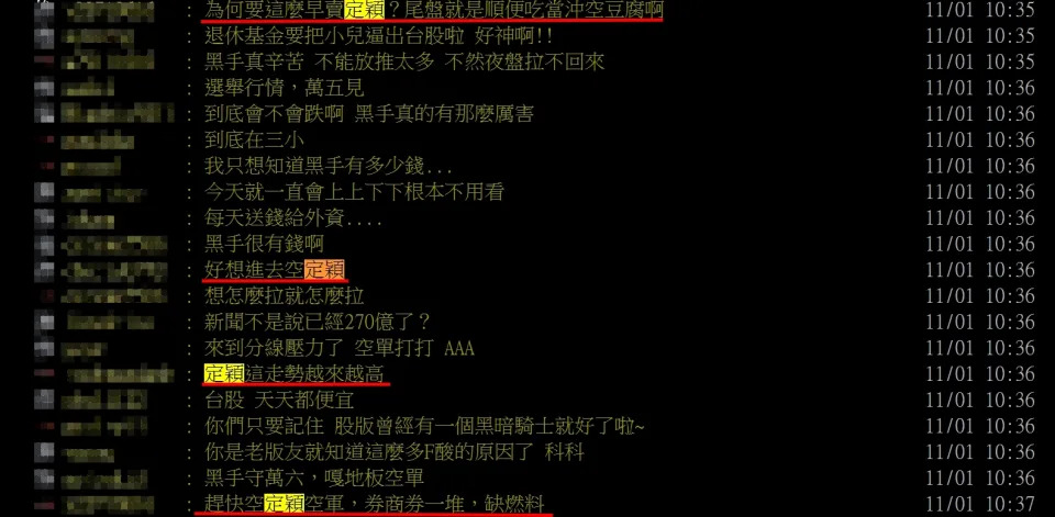 網友討論股市。圖/擷取自PTT股市版
