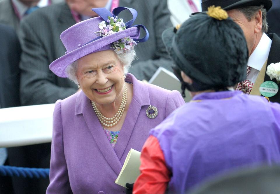 Queen Elizabeth II, pictured here at Royal Ascot, speaks with Jockey Ryan Moore (Tim Ireland/PA) (PA Archive)