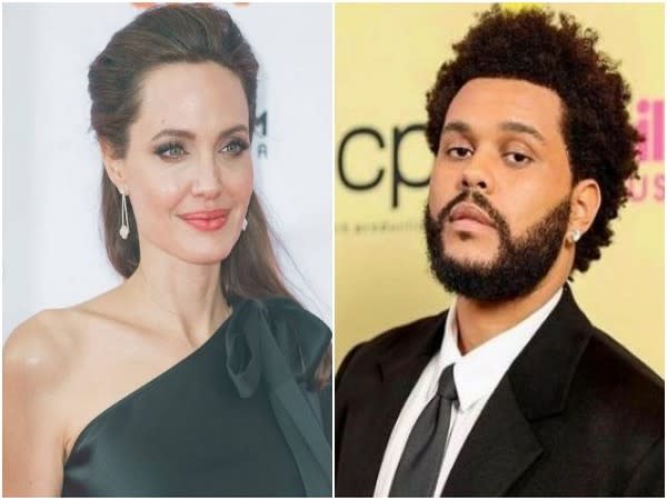 Angelina Jolie and The Weeknd (Image source: Instagram)