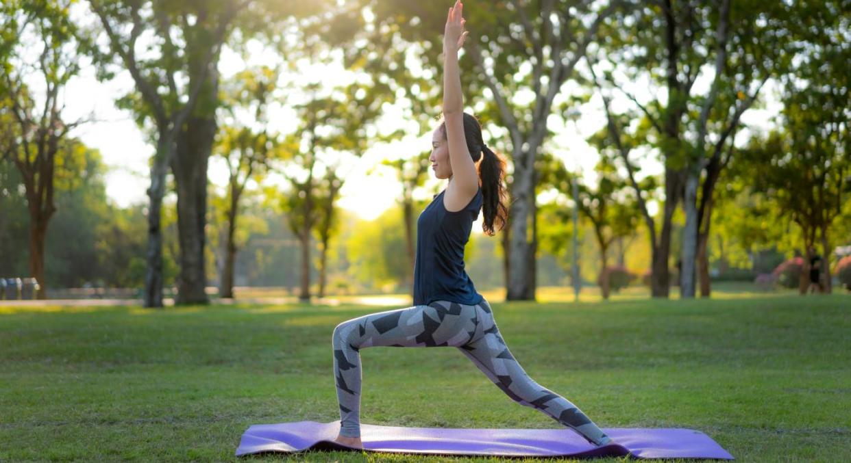 This yoga mat is ideal for workout outside. (Getty Images) 